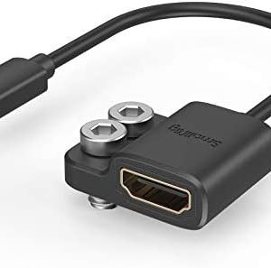SMALLRIG Ultra-Slim 4K HDMI Adapter Cable, Female HDMI Type A to Male Micro-HDMI Type D, 4K@60HZ, for Sony A7R IV A7RIII A7III A7II A7RII / for Fujifilm X-T2 X-T3 - 3021