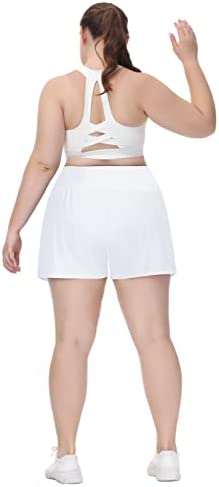 Hanna Nikole Women Plus Size Athletic Workout Shorts Quick-Dry Lounge Shorts with Pockets - Image 3