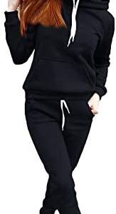 Workout Sets for Women Long Sleeve Hooded Crop Tops Flared Pants Zipper Hoodie Sweatshirt with Pockets