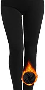 Aoliks Women's Fleece Lined Leggings Winter High Waisted Soft Stretch Thermal Warm Workout Yoga Pants