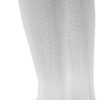 Truform Compression Socks, 15-20 mmHg, Women's Dress Socks, Knee High Over Calf Length, White Cable Knit, Large - Image 9