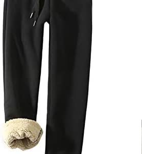 Yeokou Womens Sherpa Lined Sweatpants Winter Athletic Jogger Fleece Pants