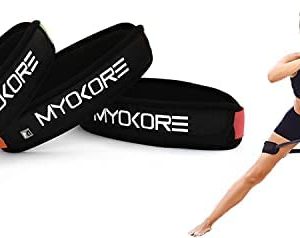 MYOKORE Resistance Bands with Functional Sleeve | Resistance Exercise Booty Bands for Hips and Glutes | Includes Protective Sleeve to Prevent Hair Pull and Roll ups | Perfect for Women and Men