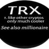 TRX Definition, Tron Coin Crypto Blockchain Millionaire PopSockets Swappable PopGrip - Image 2