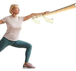 Physical Therapy Rehabilitation Parallel Bars 8 FT Long 1.5” Diameter, Fixed Height Wall Mount made from Traditional Wood, Brackets Included – Assist Rail for Handle and Grab Bar, Safety Stability Bar (White)