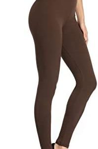 Kotii Women's Soft Full Length Leggings High Waist Ankle Length Leggings Pants Tights