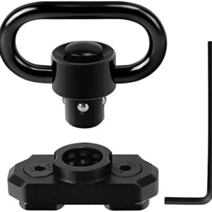 REERON 2 Point Sling & Mloc Sling Mount - Adjustable Extra Long Two Point Traditional Rifle Sling with 2 Pack 1.25" QD Sling Swivels Mounts for M Lock Rail System