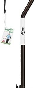 Hugo Mobility 731-852 Adjustable Quad Walking Cane with Small Base, Cocoa