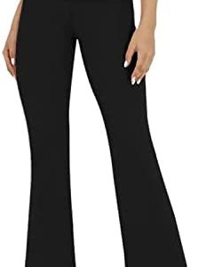 we fleece Women's Casual Bootleg Yoga Pants - Flare Leggings for Women High Waisted V Crossover Workout Pants
