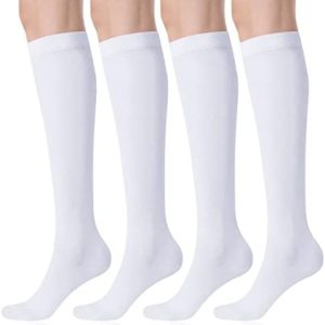 FITRELL 4 Pack Women's Knee High Socks Casual Tube Socks