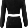 Womens 2 Piece Tracksuit 2 Piece Casual Deep V Neck Solid Sweatsuit Jogging Suit Sweatsuits Tracksuits - Image 4