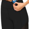 VOEONS Mesh Biker Shorts Women with Pockets High Waist Spandex Workout Shorts Gym Yoga Compress Shorts for Women - Image 3