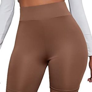 SheIn Women's Biker Shorts Compression High Waist Workout Yoga Running Sports Shorts