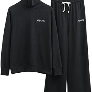 Lounge Sets for Women Casual Long Sleeve Jacket and Pants 2 Piece Velvet Jogging Outfit with Pockets