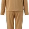 Cnebo Womens 2 Piece Tracksuit Joggers 2 Piece Seamless Long Sleeve Tops High Waist Leggings 2 Piece Outfits Sweatsuit - Image 4