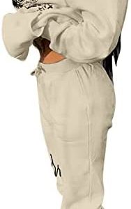 Women Two Piece Outfits Sweatsuits Sets Long Sleeve Crewneck Pullover Tops and Pants Sport Outfits Jogger Set