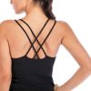 RUNNING GIRL Yoga Tank Tops for Women Built in Shelf Bra B/C Cups Strappy Back Activewear Workout Compression Tops - Image 3
