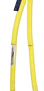 One Ply Two Leg 1" x 5' Oblong-to-Hook Nylon Bridle Sling | EE1-801 | 3/4" Trade Size Alloy Master Link | 3,200 Lb. Vertical Capacity | Hanes Supply (HSI) Heavy Duty Rigging Strap