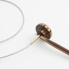 Lantern Moon INTR Swivel Cords Stainless, Dark Brown - Image 2