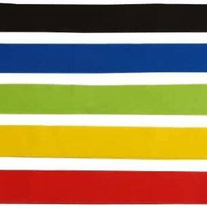 Resistance Bands(Pack of 5) Range of Elasticity Skin-Friendly Yoga Pilates Strips, Body Stretching, Weight Training, Whole-Body stabilizing Exercises, Compound Work Outs (Grey Shade)