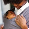 Sleepy Wrap Baby Wrap Carrier for Newborns - Baby Carrier for Newborn to Toddler up to 35 lbs - Hands Free Stretchy Ergo Sling (Dark Grey) - Image 2