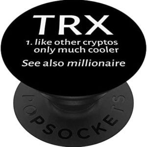 TRX Definition, Tron Coin Crypto Blockchain Millionaire PopSockets Swappable PopGrip