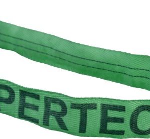 Mazzella Supertechlon Polyester Round Sling, Endless, Green, 10' Length, 1 3/4" Width, 6000 lbs Vertical Load Capacity
