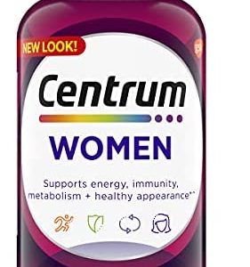 Centrum Multivitamin for Women, Multivitamin/Multimineral Supplement with Iron, Vitamin D3, B Vitamins and Antioxidant Vitamins C and E, Gluten Free, Non-GMO Ingredients - 250 Count