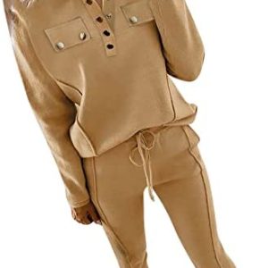 Cnebo Womens 2 Piece Tracksuit Joggers 2 Piece Seamless Long Sleeve Tops High Waist Leggings 2 Piece Outfits Sweatsuit