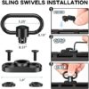 EZshoot Two Point Sling with Sling Mount, Adjustable 2 Point Sling, Sling Swivel Mount Fit for M-Rail - Image 2