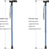 BigAlex Walking Cane,Adjustable Walking Cane,Flexible,Lightweight,Adjustable, Portable Hand Walking Stick - Balancing Mobility Aid - Sleek, Comfortable T Handles for Men for Women(Blue) - Image 7