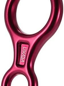 MengK 35KN Rescue Figure 8 Descender Outdoor O-Ring Hook Rappel Device for Rappelling Belaying Rock Climbing