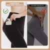 CAMPSNAIL 4 Pack Leggings with Pockets for Women - High Waisted Soft Tummy Control Slimming Black Yoga Pants Workout Running - Image 2