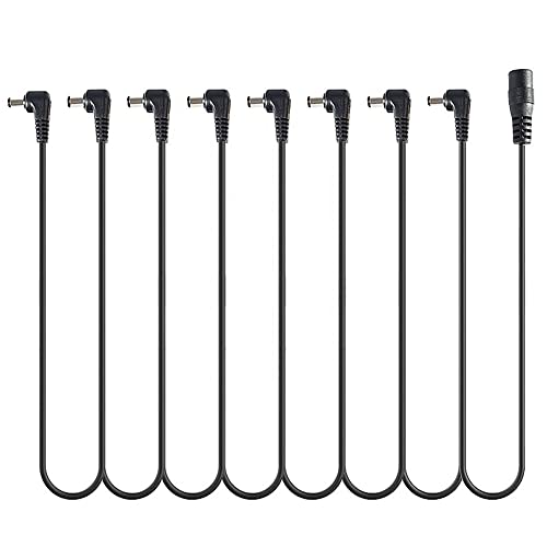 FORD SAM 1 to 8 Ways Daisy Chain Cable Guitar Effect Pedal Power Supply Splitter Cable Adapter Power Cable for 9V DC Adapter Plug