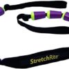 StretchRite Physical Therapy Full Body Stretching Strap with Patented Easy Grip Handles for Sore and Tight Muscles, Includes Coaching Guide (Purple/Yellow) - Image 3