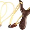 BASUNE Solid Wooden Slingshot Toys with Classic Construction Hunting Slingshot for Catapult Game, Outdoor, Hunting-for Kids/Children/Adult - Image 2
