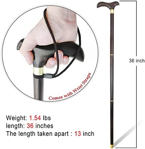 IMMMS Walking Cane -Natural Ebony Wood, Foldable, Heavy Duty, with Travel Bag - Handcrafted wooden cane, Canes for Men & Women, Walking Stick, Canes for Seniors & Adults Balance Fashionable and Strong - Image 6