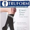 Truform Compression Socks, 15-20 mmHg, Women's Dress Socks, Knee High Over Calf Length, White Cable Knit, Large - Image 6