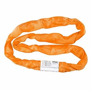 Liftex ENR9X8PD Endless Roundup Roundsling, 31000 lb. Vertical, 24800 lb. Choker, 62000 lb. Basket, 8', Orange