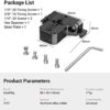 SmallRig Camera Base Plate with Rod Rail Clamp, Baseplate for Sony A6500 A6600 A6300, for Panasonic GH5 GH6, for Sony A7 Series, for Canon R5 R6, Both for Cameras & Cages - 1674 - Image 7