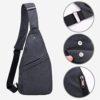 TOLOG Sling Bag Anti-Thief Crossbody Personal Pocket Bag Lightweight Chest Shoulder Backpack for Travel Hiking (Dark Grey) - Image 6