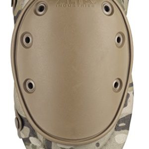 ALTA 50453.16 AltaFLEX Gel Insert Heavy Duty Knee Protector Pad, MultiCAM Cordura Nylon Fabric, AltaLOK Fastening, Flexible Cap, Long, Coyote