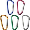 WODE Shop 40 Pieces Locking Carabiner, D-Shaped Carabiner Aluminum Keychain Clip Hook for Camping Hiking (5 Colors) - Image 2