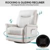 RIHEREFY Swivel Glider Recliner, Swivel Rocker Recliner Chairs with 2 Side Pockets, Manual Recliner Chair with Rocking Function, 360 Swivel Rocking Chair for Living Room, Technical Fabric (1) - Image 2