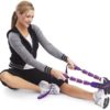 StretchRite Physical Therapy Full Body Stretching Strap with Patented Easy Grip Handles for Sore and Tight Muscles, Includes Coaching Guide (Purple/Yellow) - Image 6