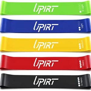 UPIRT Resistance Bands Different Resistance Levels Exercise Bands with Instruction Professional Natural Latex Workout Bands for Home Exercise, Strength Training, Yoga, Rehab, Physical Therapy 5 Packs