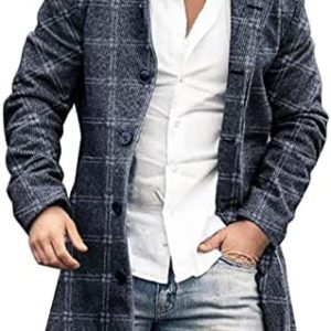 Warm Jackets for Men,Men's Fleece Jacket Full Zip Stand Collar Windproof Windbreaker Fall Winter Jacket with Pockets