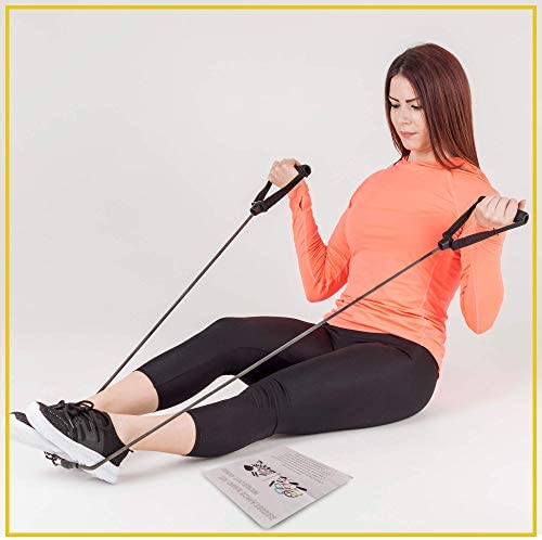 Proper Productions Fit Bandz Resistance Bands Set, Exercise Bands with Handles, Training Tubes with Door Anchor & Ankle Straps for Resistance Training, Physical Therapy, Home Workout - Image 5