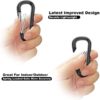 20 pcs Carabiner Clip Keychains 2" Aluminum D-Ring Spring Small Carabiners Clip Set for Outdoor Camping Home Mini Lock Hooks Snap Link Durable Improved Key Chain Carabineer +20 pcs Ring 40pcs Intotal - Image 5