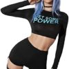 SweatyRocks Women's Elastic Waist Chain Ring Detail Athletic Workout Running Biker Shorts - Image 4